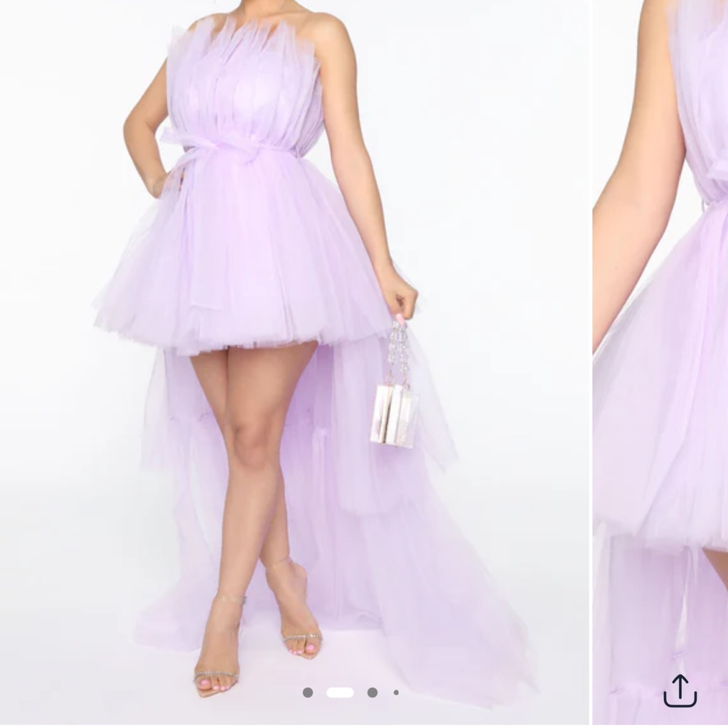 Fashion Nova Lavender High Low Dress